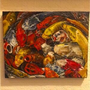 Feeding Frenzy by Kkin an original oil painting
